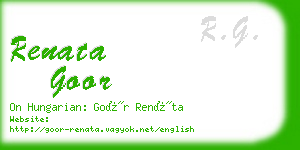renata goor business card